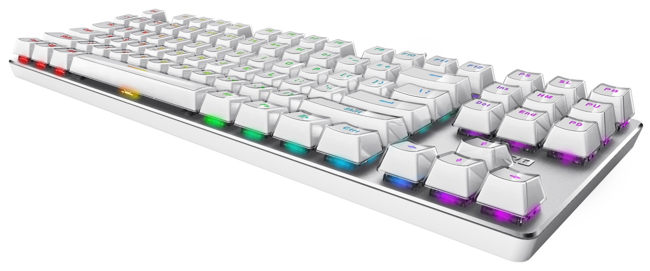 雷柏V500RGB冰晶版幻彩背光游戏机械键盘上市