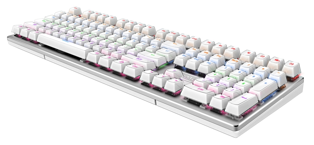 雷柏V700S冰晶版混彩背光游戏机械键盘上市