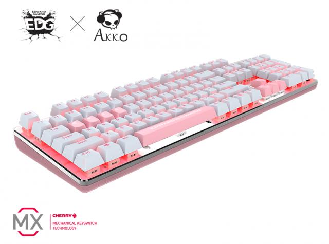 Akko发布AKS104真爱粉玫红色Cherry轴机械键盘