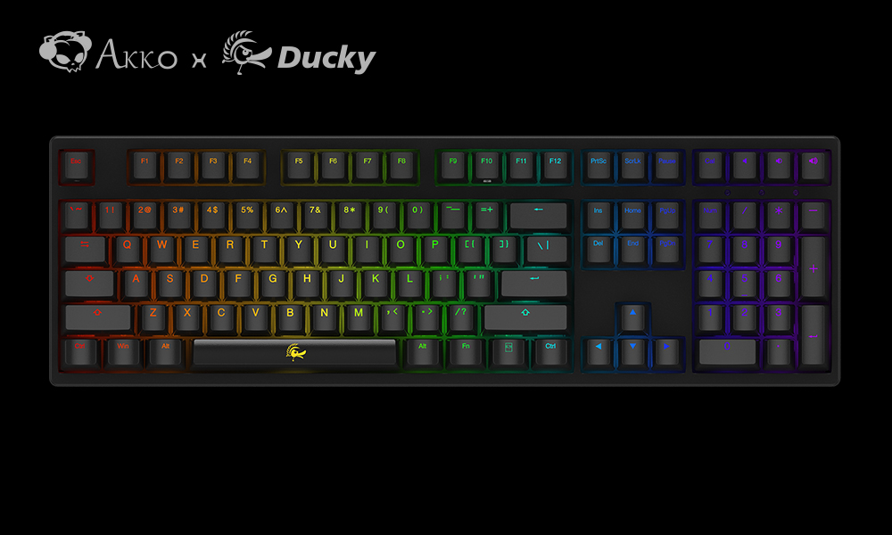 Akko X Ducky发布3108棱镜光轴RGB机械键盘