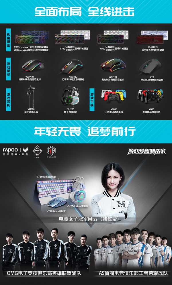 凌厉“鲨”气 雷柏V20PRO幻彩RGB电竞游戏鼠标上市