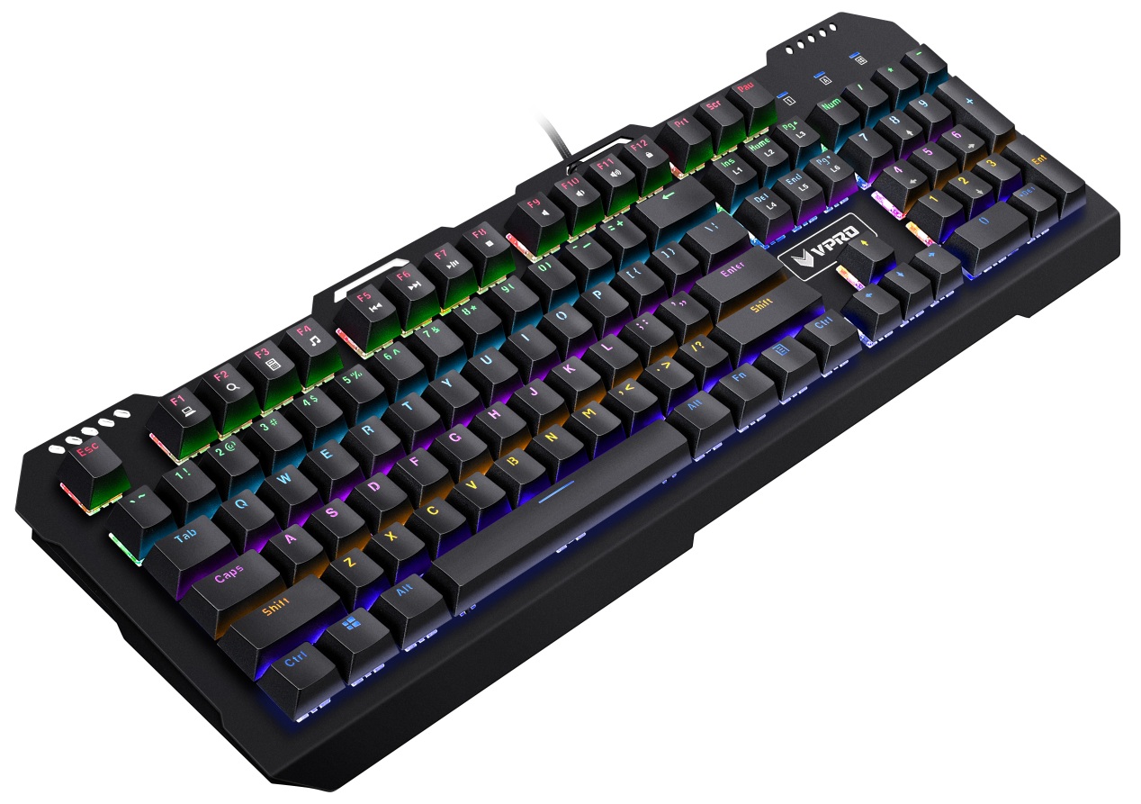 金属战键 雷柏V560混彩背光游戏机械键盘上市