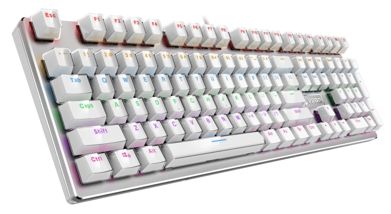 雷柏V700S冰晶版混彩背光游戏机械键盘上市